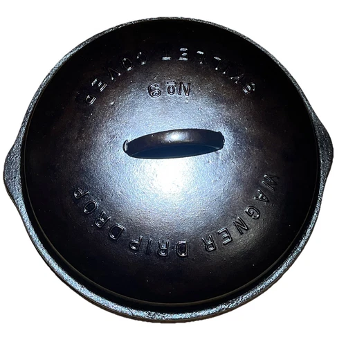 Wagner Cast Iron #9 Lid Cover Marked “Wagner Drip Drop Skillet Roaster