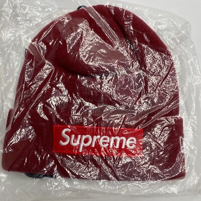 Supreme New Era Box Logo Beanie Cardinal FW22 – One Size – New