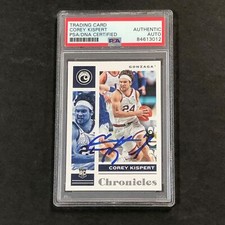 2021-22 Panini Chronicles Draft Picks #8 COREY KISPERT Signed Card PSA Slabbed R