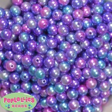 10mm Jewel Multi color Pearl Finish Acrylic Bubblegum Beads Lot 50 pc.gumball