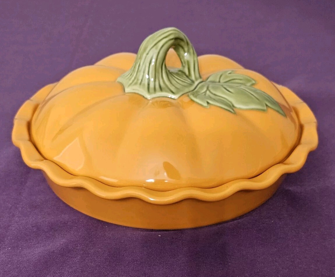 Halloween Otoño Calabaza Pastel Guardián Pesado Horno Seguro 9" Soporte para Pastel Excelente