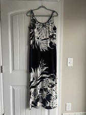BETHANY Black Floral Print Blossom Tank Maxi Dress
