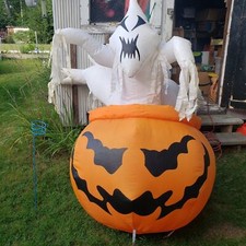 Halloween Inflatable 3 Ghosts In Pumpkin Pot