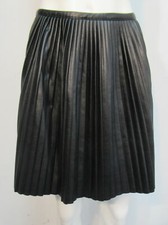 MSGM Black Faux Leather Pleated Skirt Kids sz...