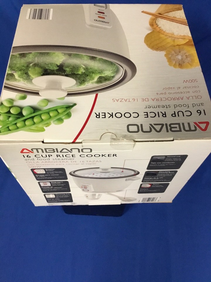 Ambiano 16 Cup Rice Cooker And Food Steamer Brand New In Box eBay