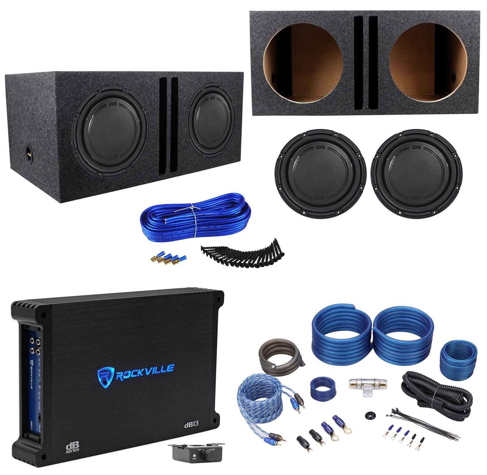 2 Polk Audio DB1242SVC 12 сабвуферов мощностью 2220 Вт Вентилируемая коробка Моноусилитель Комплект усилителей 65790₽