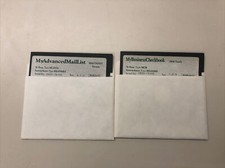 VINTAGE MY BUSINESS CHECKBOOK MY ADVANCED MAIL LIST 5.25 FLOPPY DISKS - PREOWNED
