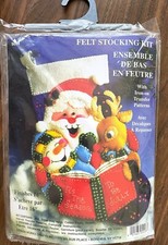 Vintage Design Works Crafts Felt Christmas Stocking Kit 16" Long 5028