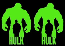 Hulk Two Pack 5" Green vinyl decals for Cars, Trucks windows laptop notebook