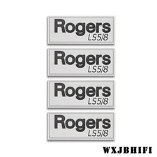 Rogers LS 5/8 Speaker Grill Black Aluminum Logo Badge 76mm 2.99" X32mm 1.25" 