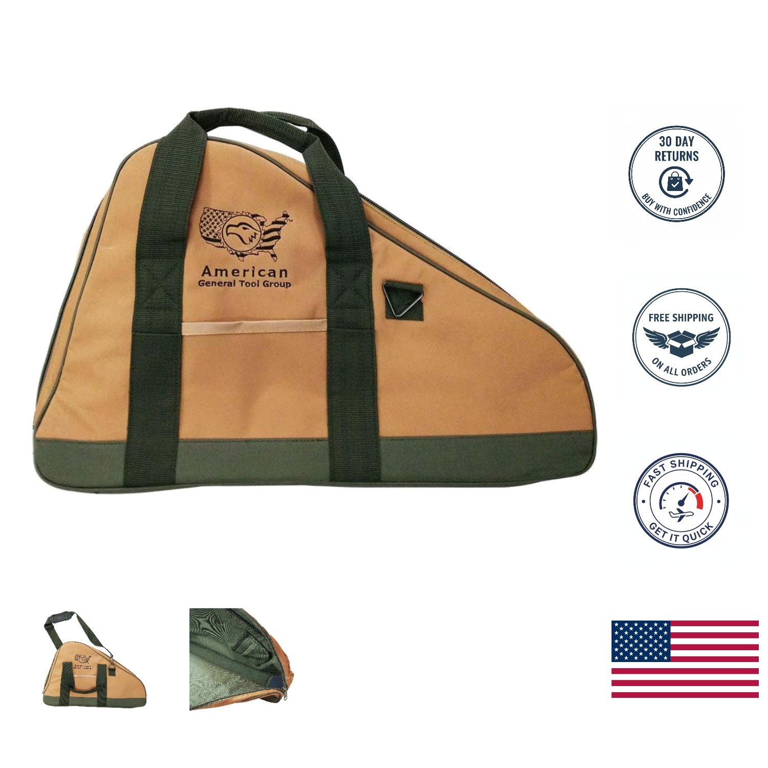 Large Capacity Tool Bag - 23" Framing Nailer Carrier with Co