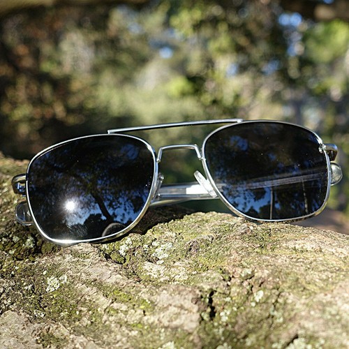 HUMVEE Pilot Sunglasses - Silver 57mm - Picture 1 of 1
