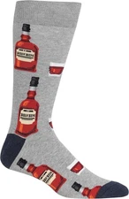 Hot Sox Men's Fun Cocktail Drinks Crew Socks - 1 Pair Pack - Happy Hour Cool
