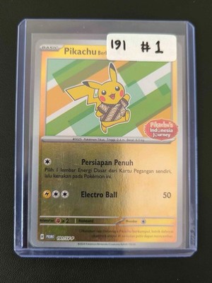 Pikachu Berkemeja Batik Promo 191/SV-P Holo Foil Green Pokemon