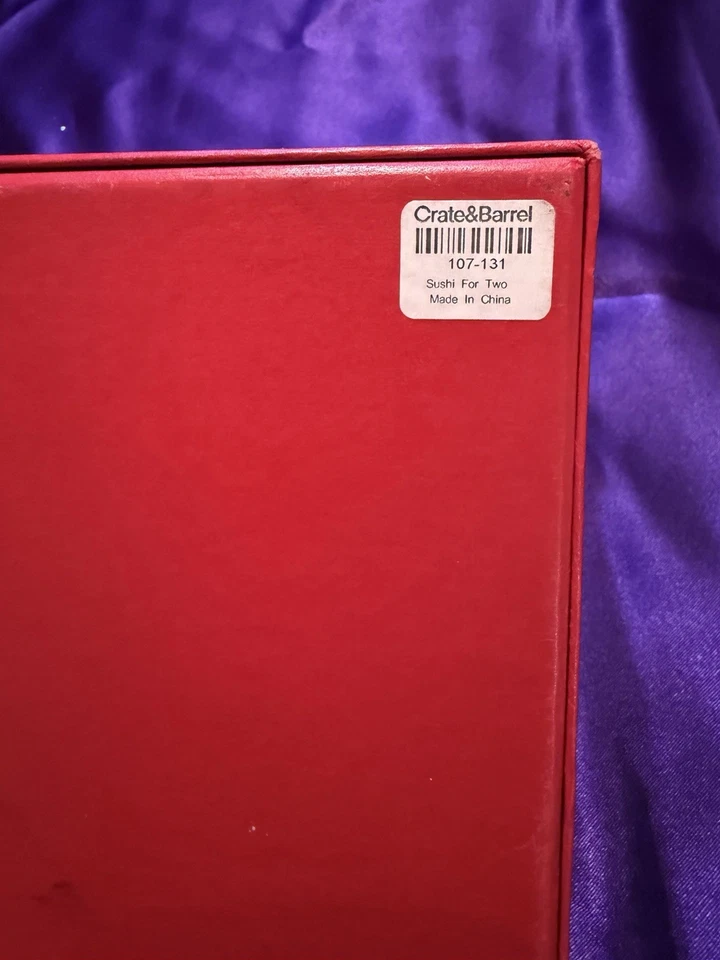 Brand New Crate & Barrel Sushi Set For 2 Plates Appetizer Server Boxed - Image 2 of 4