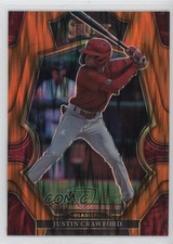 2023 Panini Select Premier Level Orange Flash Prizm Justin Crawford #122 19gz