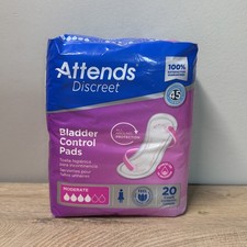 Attends Discreet Bladder Control Pads 20 New