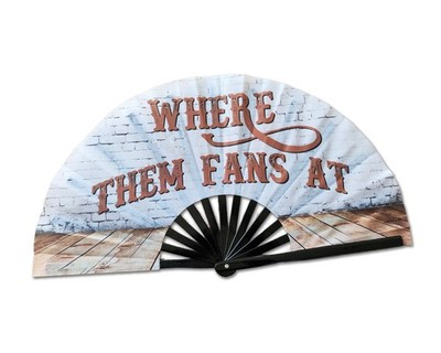 Expression Tees BRICK WHERE THEM FANS AT Large Concert Folding Hand Fan  Fold...