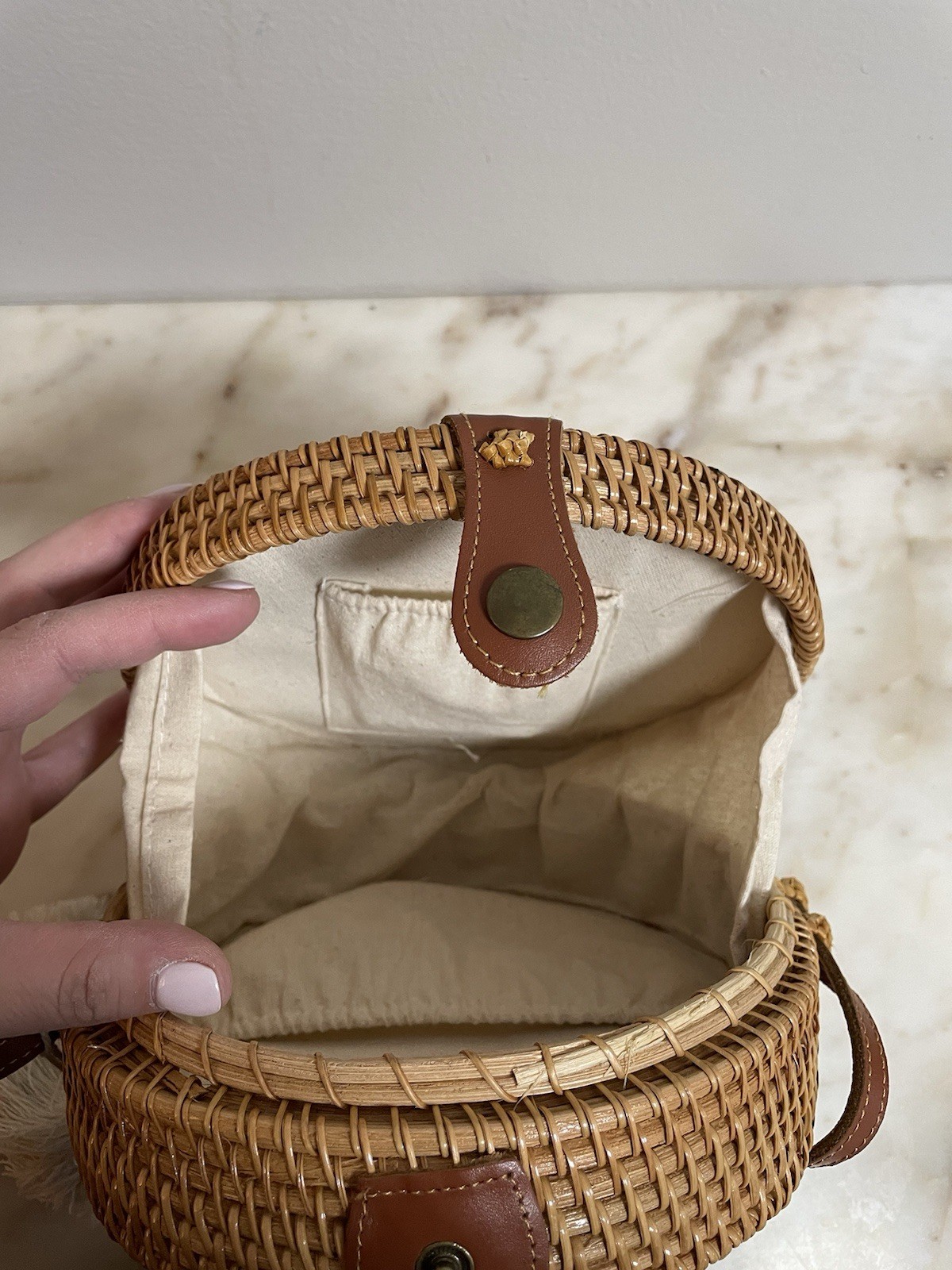 Wicker Crossbody Bag - image 3