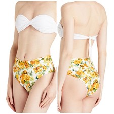 ONIA NWT Sabrina Eden Floral High Rise Bikini Briefs Size M Medium Coverage