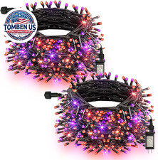 Halloween Lights, 400 LED 132FT Outdoor Halloween Lights Plug in with 8 Modes, W