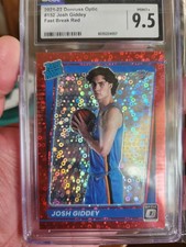 2021-22 Optic Josh Giddey Fast Break Red Rookie 9/85 - Graded CGC