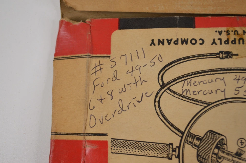 Conjunto de cable y carcasa velocímetro Ford Mercury 1949-1956 Fairlane personalizado Foto 3 de 4