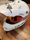 White O’Neal Motocross Helmet 3 Series Dot W/100% Goggles Size Small Motor Bike
