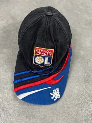 Vintage Archiv Mütze Ol Olympique Lyon Fußball 97% Baumwolle bestickt Ref: 