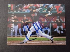 Carl Wise Signed 2016 Lansing Lugnuts Card - Autographed