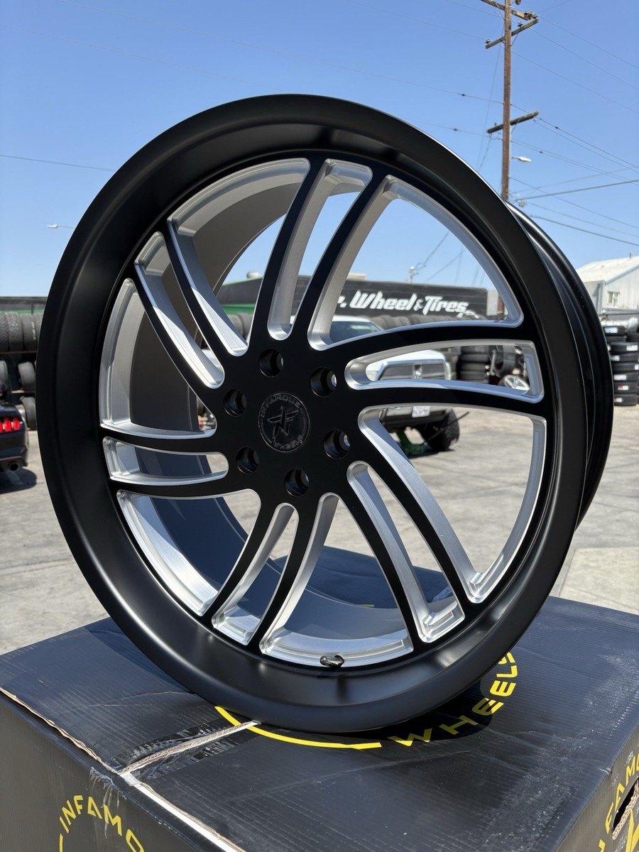 4-Infamous Racing Wheels CARRILLO Satin Black &Milled 6x5.5/6x139