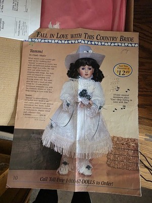 Treasury Collection Paradise Galleries Porcelain Doll - Cowgirl Tammy NEW IN BOX