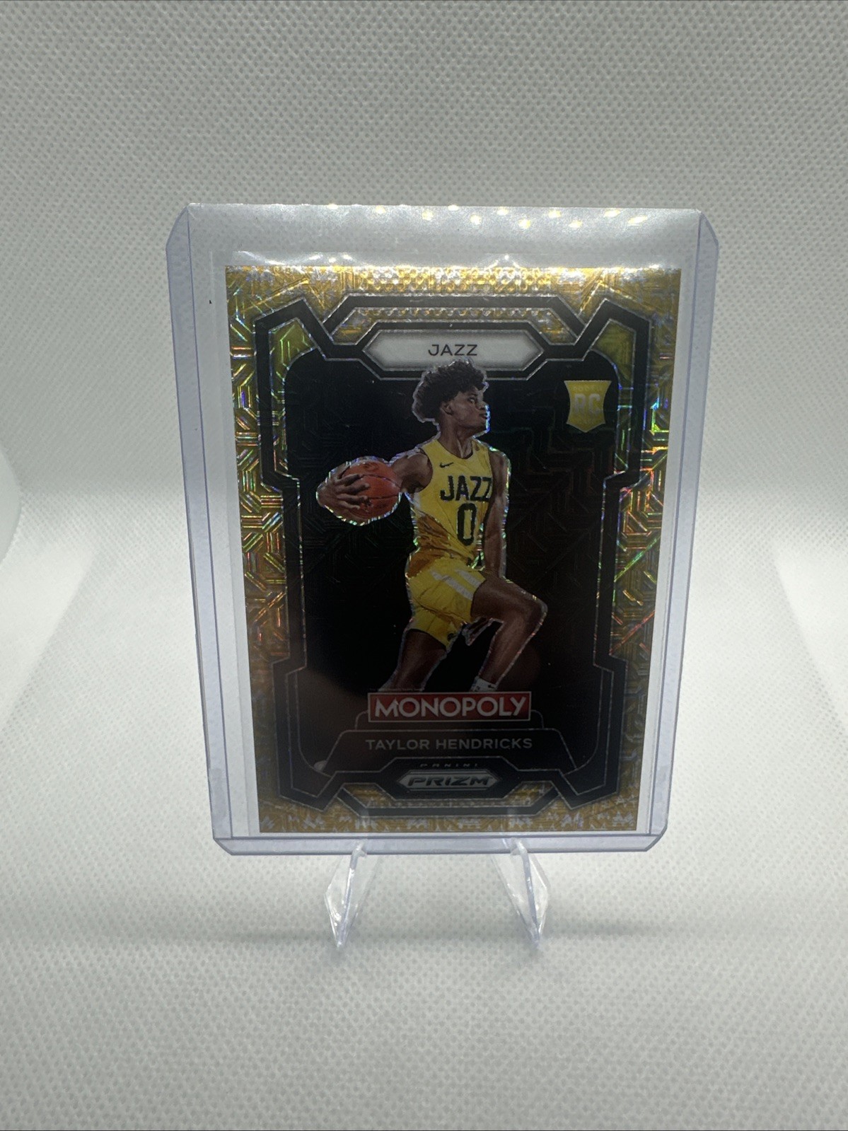 2023-24 Prizm Monopoly Taylor Hendricks Gold Millionaire Shimmer /500 #86