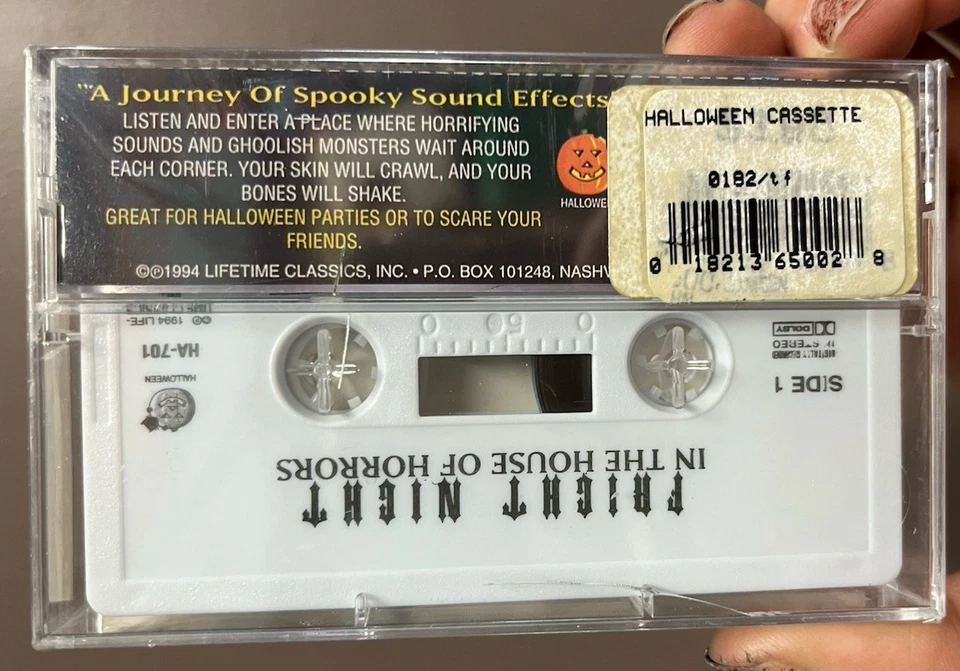 Vintage Fright Night Spooky Sound Effects Cassette Tape 1994 Halloween - Image 2 of 4