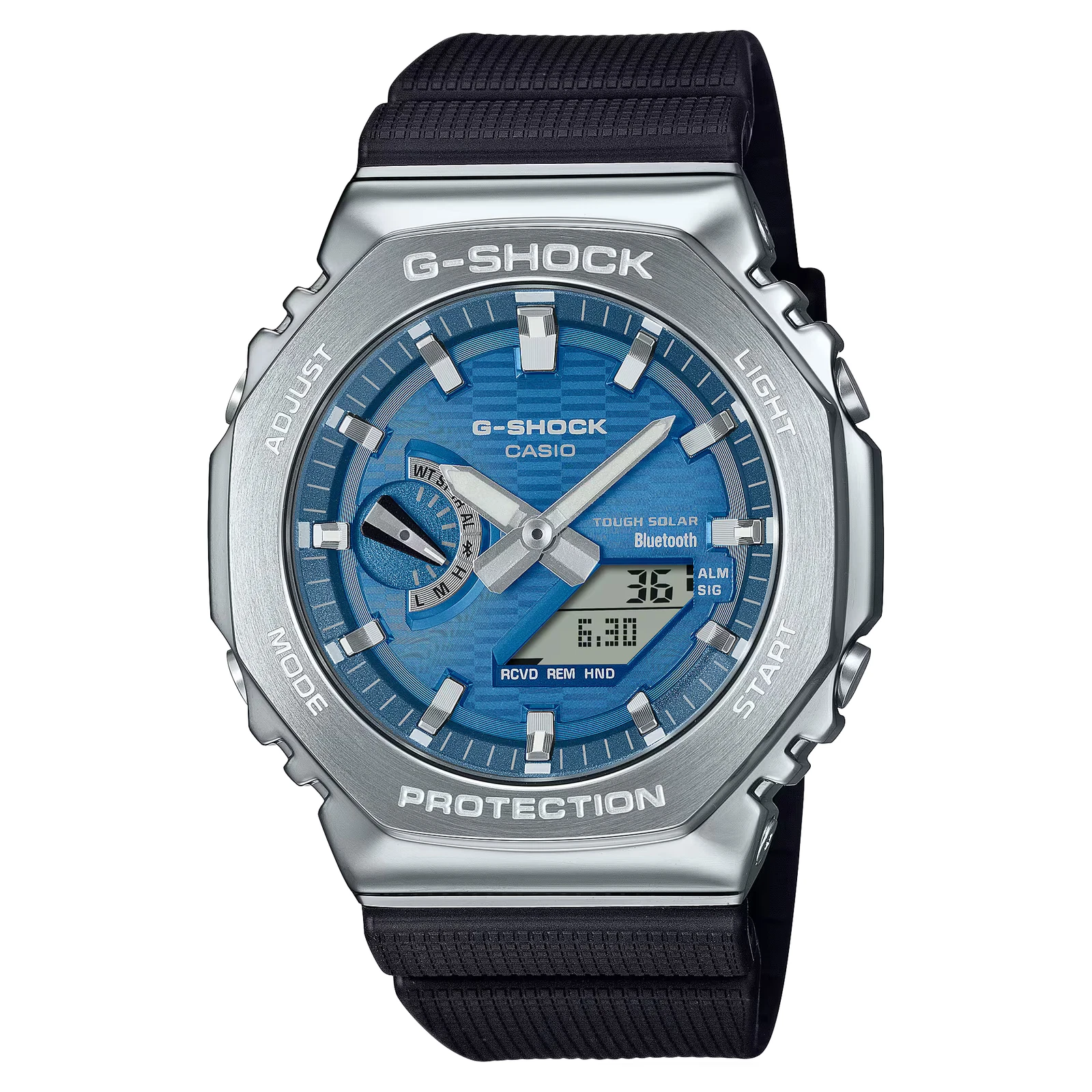 CASIO G-SHOCK GBM-2100A-2B BLUE DIAL "CASIOAK" SOLAR BLUETOOTH G-STEEL WATCH
Opens in a new window o
