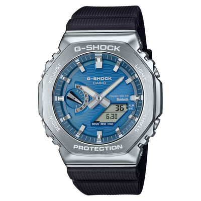 CASIO G-SHOCK GBM-2100A-2B BLUE DIAL ''CASIOAK'' SOLAR BLUETOOTH G-STEEL WATCH
