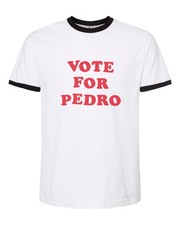 Vote For Pedro T-Shirt Mens Short Sleeve Ringer Tee Funny Movie Graphic Shirt