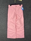 NEW Columbia Youth Med Pretty Pale Pink Fleece Lined Ski Pants Pink 10-12