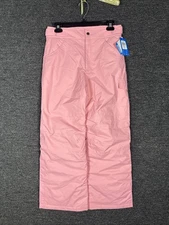 NEW Columbia Youth Med Pretty Pale Pink Fleece Lined Ski Pants Pink 10-12