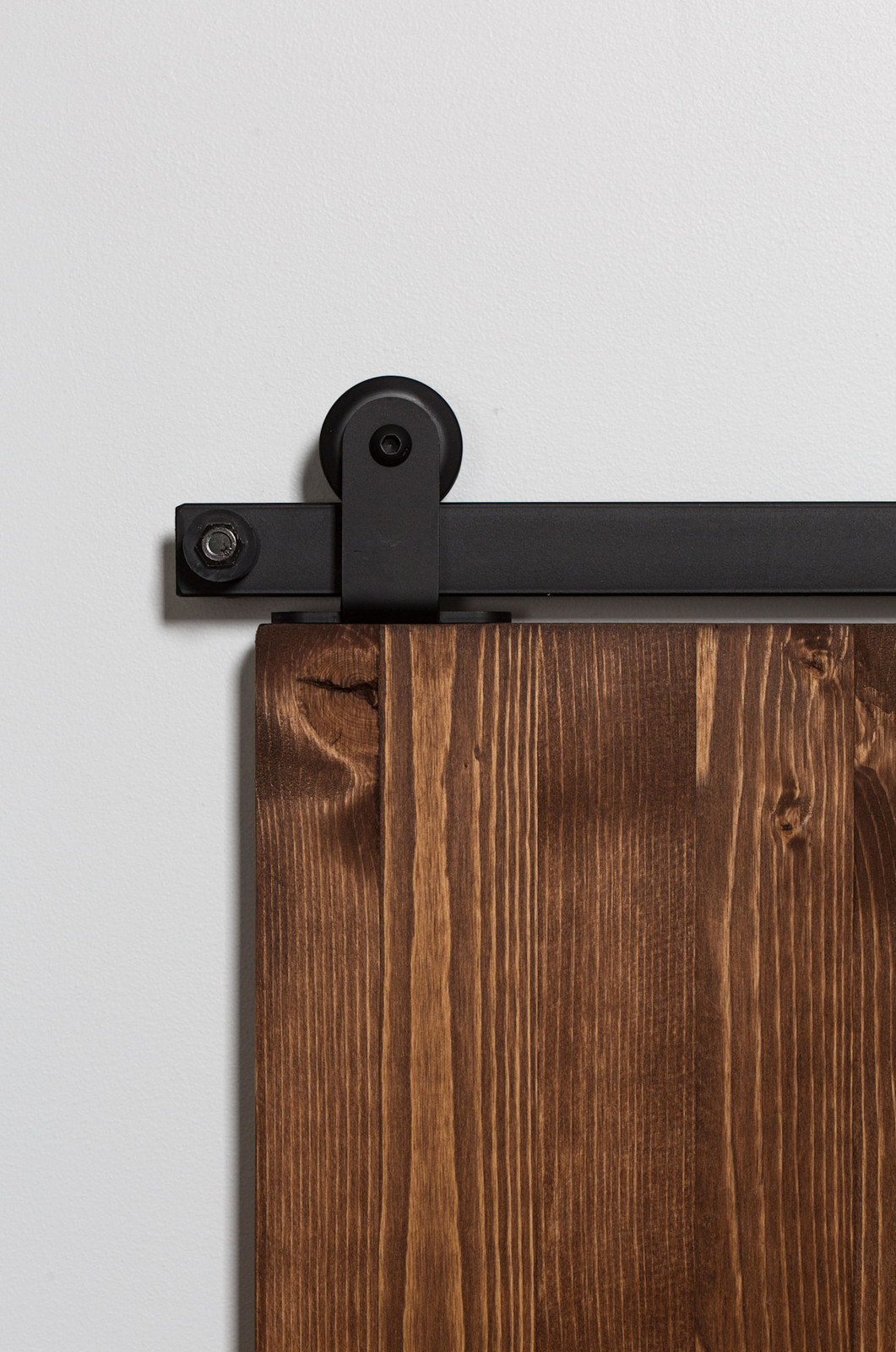 Leatherneck Hardware FTT84K3 84 Inch Top Mounted Mini Sliding - Black