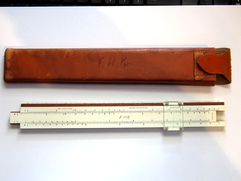 Vintage Slide Rule Keuffel & Esser K&E Mannheim N4041 w/ Orig Case