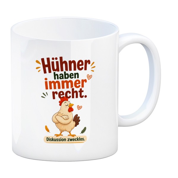 Kaffeebecher HüHner Spruch - Kaffeetasse Mit Bauernhof Charme Mit Spruch:-image