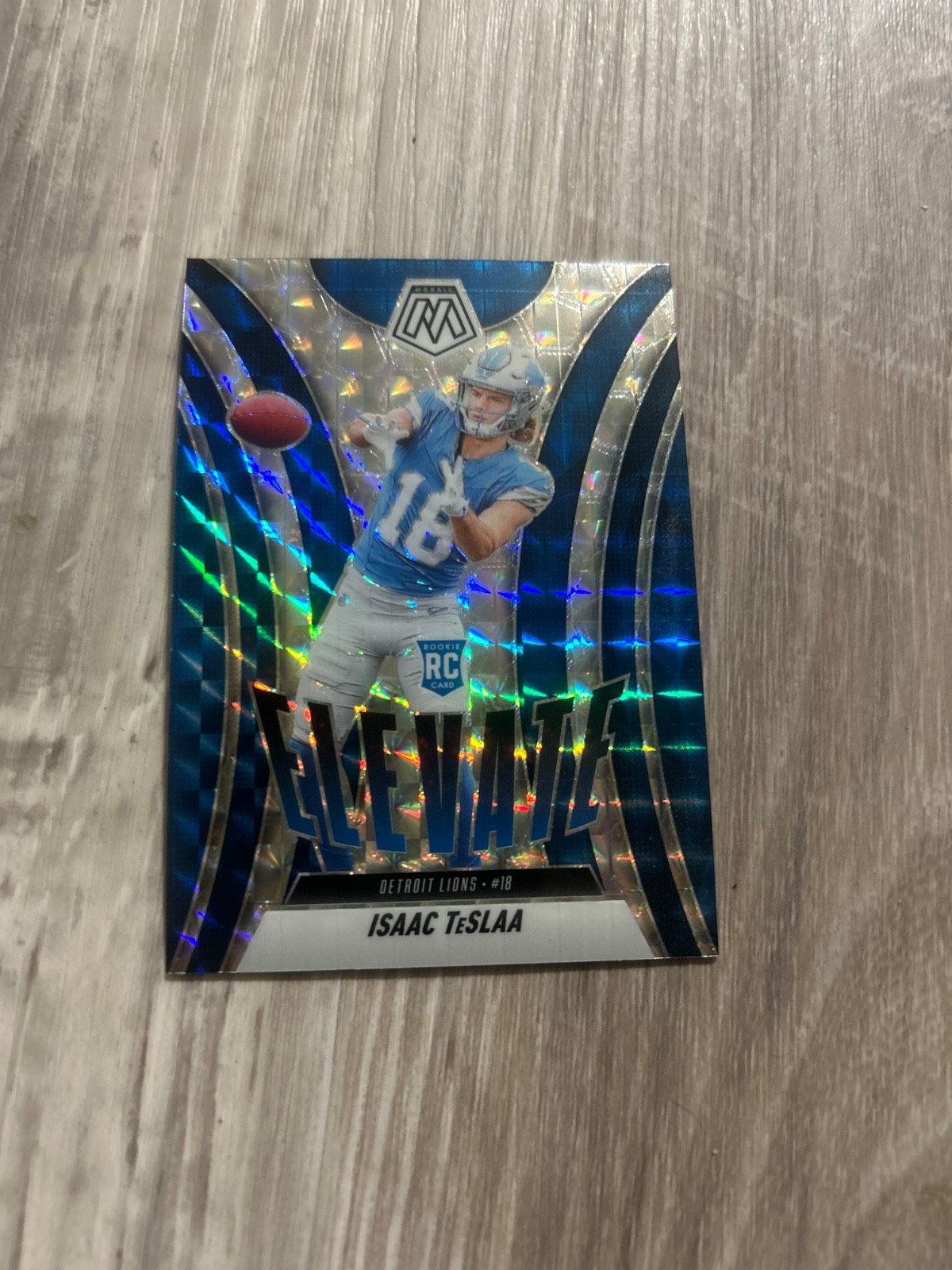 Isaac TeSlaa 2025 Panini Mosaic Elevate Silver Mosaic Prizm RC Rookie #8 Detroit