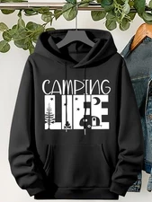 Womens Heart Brain Graphic Drawstring Polyester Hoodie