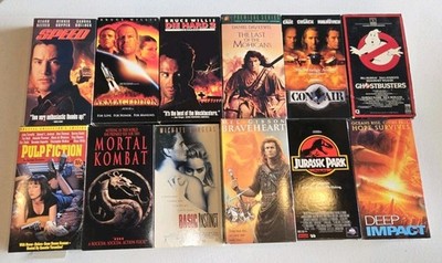 Action/Sci-Fi Lot Of 12 VHS Movies  Speed Pulp Fiction Armageddon Mortal Kombat