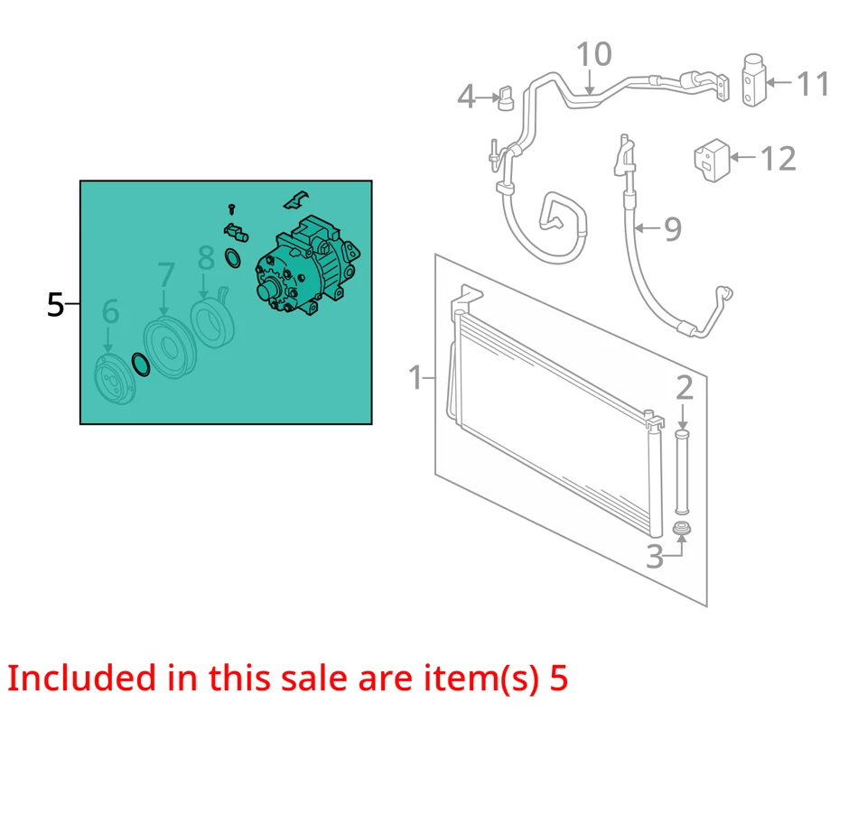 Hyundai Sonata 2006-2008 aire acondicionado aire acondicionado compresor de aire acondicionado fabricante original DRK0C Foto 2 de 3