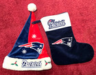 New England NE Patriots NFL Holiday Christmas Santa Hat & Stocking — photo 1
