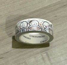 New TCMC White Coffee Emoti washi tape roll 15 mm The Coffee Monsterz Co.