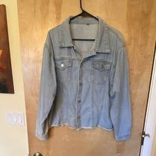 Light Blue Denim Bridesmaid Jacket XXL Wedding Bridal Party