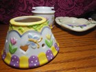 Home Interiors 2 Piece Candle Shade Set - Flowers and Bees+ Tea light Butterfly — photo 8